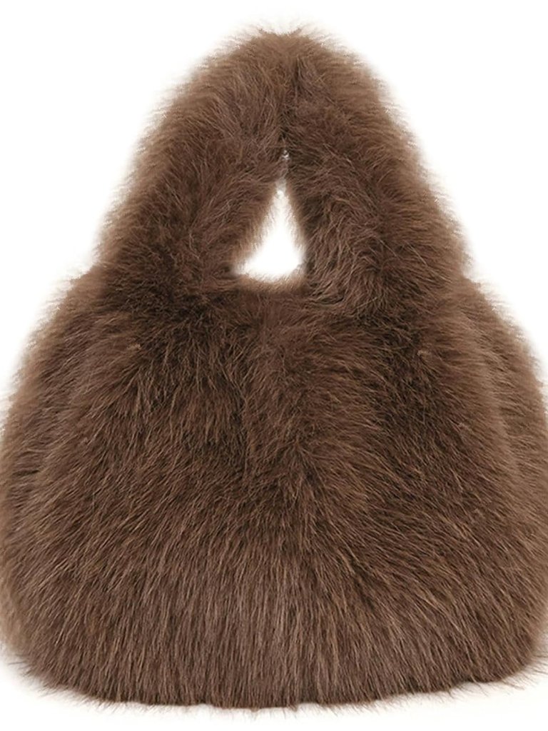 Winter Handbags For Women Faux Fur Fluffy Bag Cute Tote Bag Fur Purse Furry Hand
